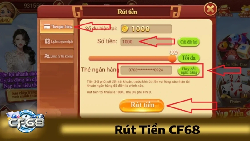 Một vài lưu ý quan trọng khi rút tiền